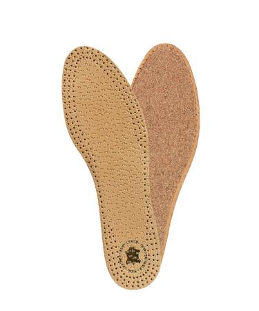 KAPS PECARI Cork Premium Shoe Insoles Made of Vegetable Tanned Sheepskin Leather and Natural Cork  Elegant and Comfortable (39 EUR/US 8 Women) 39 EUR / US 8 Women