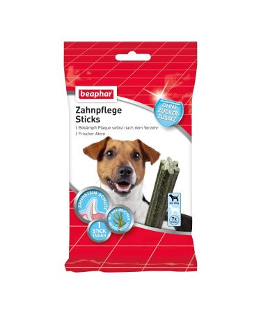 Beaphar dental stick sticks - for small dogs - dental care snack - with natural sea algae - without sugar additive - 7 pieces 112 g (1 Pack)