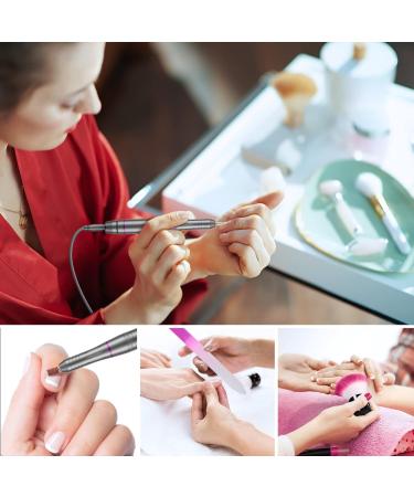 Professional Electric Nail File Set | Low Vibration 20000 RPM | Adjustable Speed | 11 Drill Bits | Manicure Pedicure Tool for Acrylic Nails | Grey - Buy Online on GoSupps.com