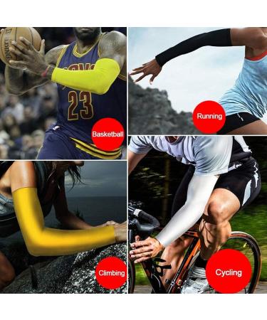 Beister UV Protection Compression Arm Sleeves - UPF 50+ Cooling Support for Running Cycling Basketball Golf & Outdoor Activities (1 Pair White XXL) - Buy Online on GoSupps.com