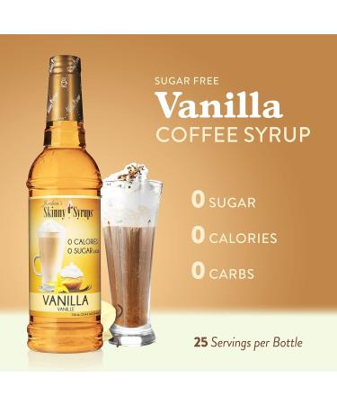Jordan's Skinny Syrups Sugar-Free Coffee Syrup Vanilla Flavoring for Chai Latte Protein Shake Food - Zero Calorie Gluten-Free Keto Friendly - 750ml (25.4 Fl Oz) - Pack of 6 - Buy Online on GoSupps.com