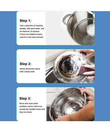 Rust Remover Powder All Purpose Heavy Grease Rust Removal Multifunctional Rust Cleaner Household Cleaning Supplies for Glassware Cookware Pan Pot Sinks Tiles Dishes Walls Hondony - Buy Online on GoSupps.com