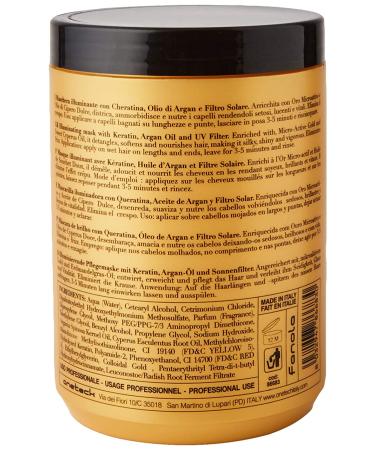 Fanola Oro Puro Keratin Argan Mask 1000ml - Illuminating Formula, 33.8 Fl Oz - Buy Online on GoSupps.com