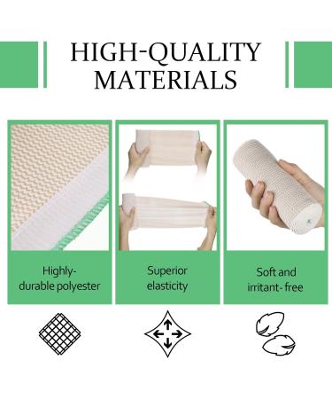 6 Pack 6 Inch Elastic Bandage Wrap with Hook and Loop Fasteners | Compression Wrap for Sprained Ankle, Knee, Elbow | 6 Inch Wide - Buy Online on GoSupps.com