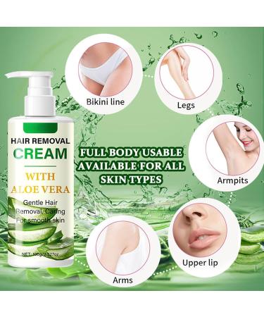 Cr me d' pilation pour homme et femme d pilatoire indolore l'aloe vera cr me d' pilation du visage pour peaux sensibles et intimes hydratante douce - Buy Online on GoSupps.com