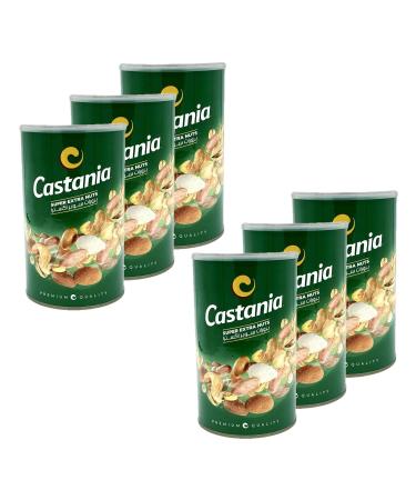 Castania Lot of 6x Assorted Nuts/Super Extra Nuts - Castania - 450g jar