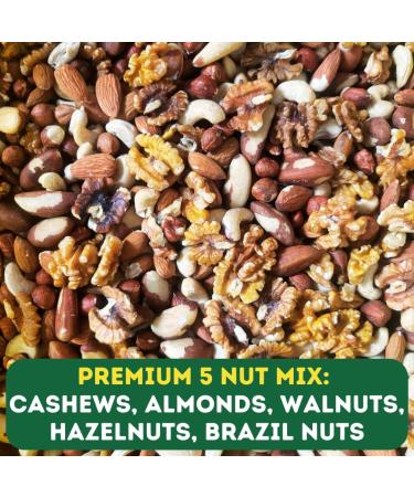 GoodFoodDelivered Mixed Raw Nuts 1kg Premium Quality - Raw & Unsalted Cashews Almonds Hazelnuts Walnuts Brazil Nuts Great for Healthy Snacks Vegetarian & Vegan Diets Mixed Nuts 1kg - Buy Online on GoSupps.com