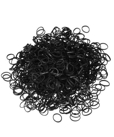 3000 Mini Hair Elastics Rubber Bands Braids Braiding Plaits Small Bands (Black)