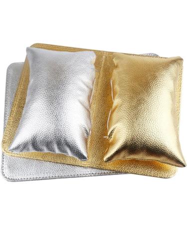 djkyu 1Set Soft PU Leather Nail Art Design Gold/Silver Hand Rest Cushion Pillow with 1Pc Foldable Pad Manicure Tool Fit for Home Use Salon (Color : K1) - Buy Online on GoSupps.com