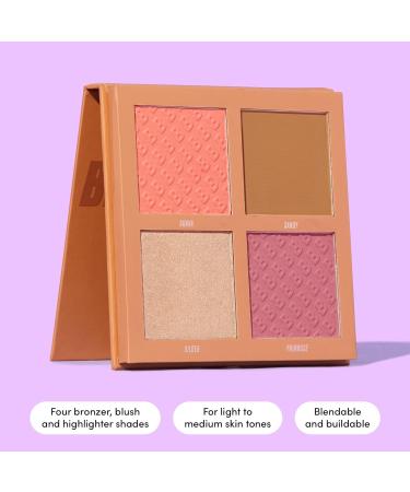 BEAUTY BAY Dream Delight Face Palette - Highlighter, Bronzer & Blush All In One - Vegan & Cruelty Free - Light to Medium Skin Tone - Buy Online on GoSupps.com