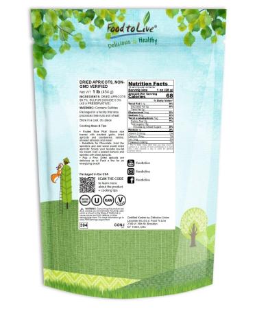 Dried Apricots 1lb - Kosher & Vegan - Product of Turkey - Bulk Purchase - Buy Online on GoSupps.com