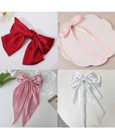 Paifeancodill Hair Bow Ribbon for Women Girls 12 Pcs Big Bow Hair Clips Set Tassel Ribbon Bow Hair Clips Satin Hair Ribbon Clips Metal Bowknot Barrettes with Long Tail Ribbon Hair Bows Clips(12 Pcs) - Buy Online on GoSupps.com