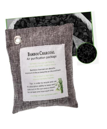 PartyKindom 2 Pcs Freshener Odor Remover Charcoal Bag Made of Bamboo Deodorizer Air Gray 1 Piece (Pack of 1)