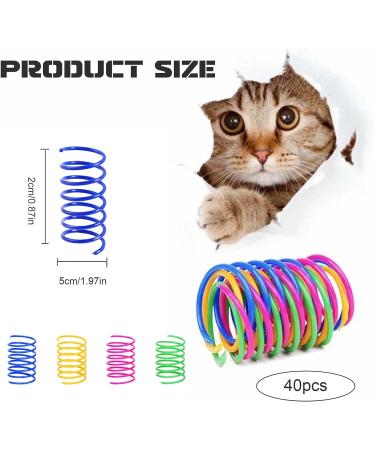 40Pcs Cat Spring Cat Spring Toys Colorful Kitten Toy for Kittens BPA Free Durable Heavy Plastic Interactive Toys to Kill Time for Swatting Biting Cat Toys for Kittens (4 Colors) - Buy Online on GoSupps.com