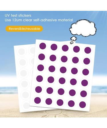 UV Stickers 120 UV Sunscreen Patches UV Test Stickers Patch Sweatproof Self-adhesive Sunny Detection Patch Sun Protection Applicator For Adults And Kids Outdoor Sun Screen transparent to purple - Buy Online on GoSupps.com