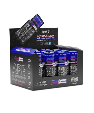 Applied Nutrition ABE Pre Workout Shot - All Black Everything Pre Workout Energy Shots Physical Performance with Citrulline Beta Alanine Caffeine (Box 12 Units x 60ml) (Energy Flavour) - Buy Online on GoSupps.com