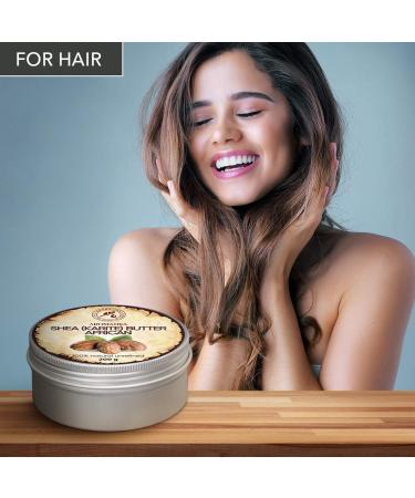 Pure Cold-Pressed Shea Butter 200g - Authentic Ghanaian Karit Body Butter for Face Body & Hair - Intensive Care - Natural Moisturizer - Buy Online on GoSupps.com