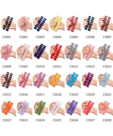 Zkbszn Nail Stickers 16tips/Sheet Full Nail Wraps Strips Stickers Self-Adhesive Nail Stickers Decal for Women Girls Nail Art Cs025 - Buy Online on GoSupps.com