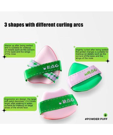 Puff Makeup Applicator | Face Soft Triangle Makeup Puff Sponges Makeup Blender High-density Flexible Sponge Cosmetic Foundation Blender For Liquid Cream - Buy Online on GoSupps.com
