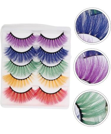 FRCOLOR Ladies Suits Pairs Fake color extension Exaggerated Look colorful halloween Beauty rainbow Imitation cosplay Miss Red Suits - Buy Online on GoSupps.com