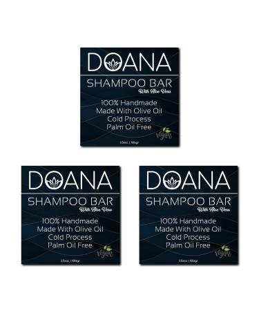 Shampoo Bar All Natural Moisturizing Vegan Solid Bar for Hair Aloe Vera Palm Oil free For Men Women 10.5oz (3 PACK)