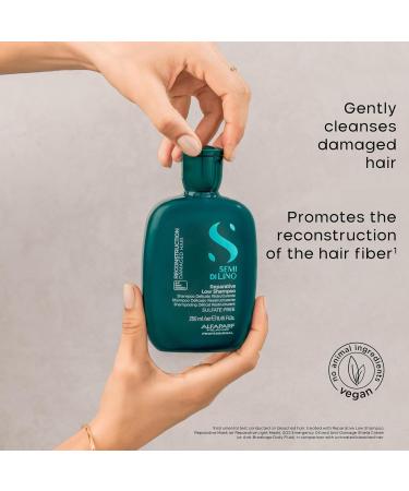 Alfaparf Milano Semi Di Lino Reconstruction Shampoo - Sulfate & Paraben Free Vegan Hair Repair for Damaged Dry Hair - Color Safe Hydrating Formula (8.45 oz - Buy Online on GoSupps.com