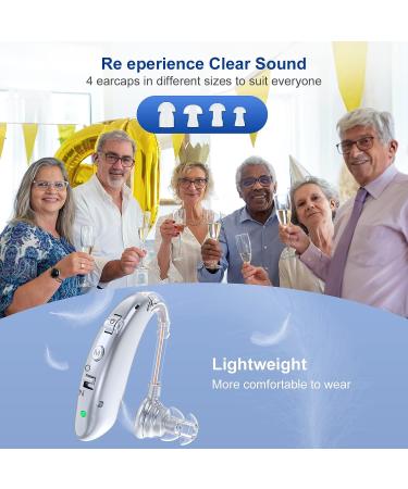 Hearing aids Hearing Aids for Seniors  Rechargeable with Noise Cancelling Digital Hearing Amplifier for Hearing Loss  Invisible Hearing Aid Ear Sound Amplifier (2pc) - Buy Online on GoSupps.com