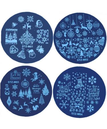 1Pcs Christmas Nail Stamping Plates - Snowflakes & Skull Manicure Template for Perfect Holiday Nails - Buy Online on GoSupps.com