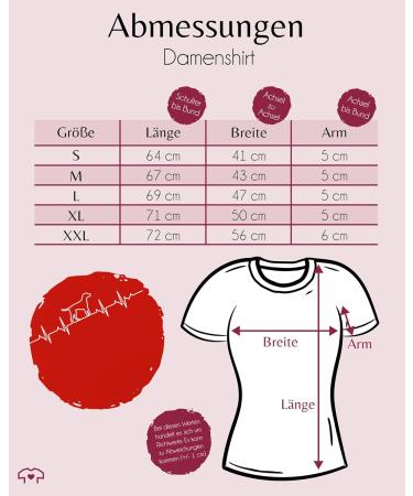 Shirtracer Women's Shirt - Heartbeat Dog 07 Red | Perfect Gift for Dog Owners - Buy Online on GoSupps.com