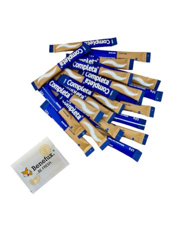 Completa Coffee Whitener Creamer Mini Sticks 20x 2.5g for holidays leisure camping + Benefux. Refreshing towel 50 g