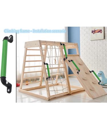 Set of 2 Luminous Green Playground Safety Handles - 13In Aluminum for Climbing Frame & Play House - Buy Online on GoSupps.com