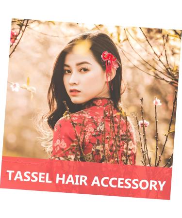 Ipetboom fabric hair pin hairpins girls hair barrettes child girl Hanfu red chinese hair accessories Hair clips temperament Large ribbon hairpin hair accessories accessories - Buy Online on GoSupps.com