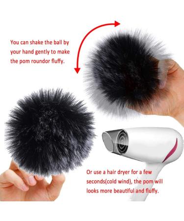 SIQUK 30 Pieces Faux Fur Pom Pom Set - Fluffy Fox Fur Pom Poms for Hats, Scarves, and Bags - 15 Bright Colors - 2 Pcs Per Color - Buy Online on GoSupps.com