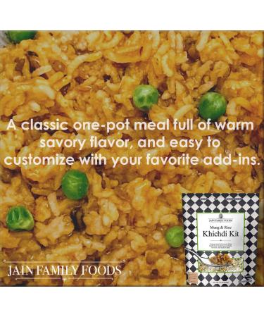 Jain Family Foods Khichdi Kit - Plant-Based Vegan Ayurvedic Meal with Spices - 7.4oz Homemade Kitchari - Buy Online on GoSupps.com