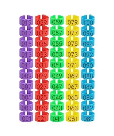 Toseky Chicken Numbered Leg Tags,Duck Poultry Leg Labels | Numbered Leg Band,Chicken Identification Leg Bands for Chicken Ducks,