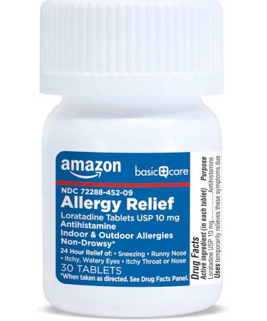Amazon Basic Care Allergy Relief Loratadine Tablets 10 mg, 30 Count - Buy Online on GoSupps.com