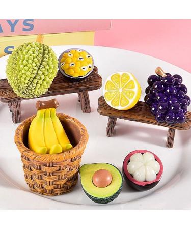 Ovvkultoc Artificial Fake Miniature Fruit Apples/Oranges/Bananas/Peach Toys Decorative Accessories Decor Fake Craft Model Fruit - Buy Online on GoSupps.com