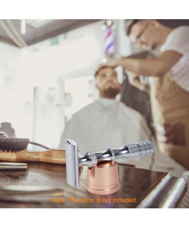Layhou Men's Manual Razor Stand - Aluminum Alloy Safety Razor Base & Shaver Accessory in Rose Gold | International Shipping - Buy Online on GoSupps.com