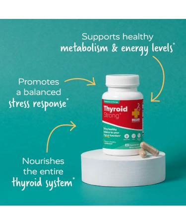 Redd Remedies, Thyroid Strong, Supports Healthy Thyroid Function and Balance, 60 Vegan Capsules Standard Packaging - Buy Online on GoSupps.com