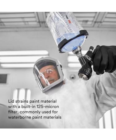 3M PPS 2.0 Spray Gun Cup Disposable Lids 26199 - 25 Pack | Fits Standard/Large Paint Cups | 125-Micron Filter | Use for Cars, Furniture, House & More - Buy Online on GoSupps.com