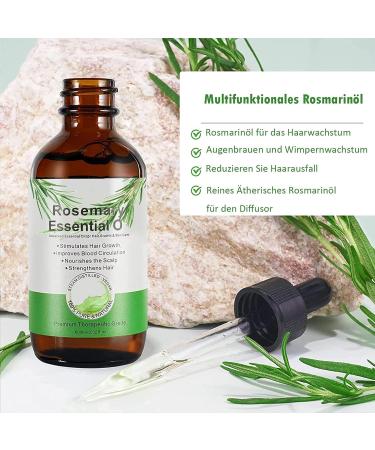 Rosemary Essential Oil for Hair Growth | Natural Hair Loss Solution & Aromatherapy - 60ml - Buy Online on GoSupps.com