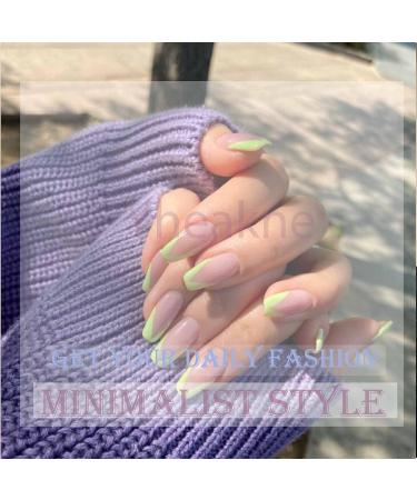 Yheakne 24pcs Long Matte Blue False Nails - Trendy Fake Nails for Women & Girls (Style A) - International Shipping Available - Buy Online on GoSupps.com