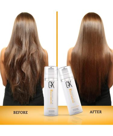 GK Hair Global Keratin Leave-In Conditioner Cream - 130ml | Moisture Frizz Control & Damage Protection for Dry Hair - Ideal Before Swimming - Buy Online on GoSupps.com