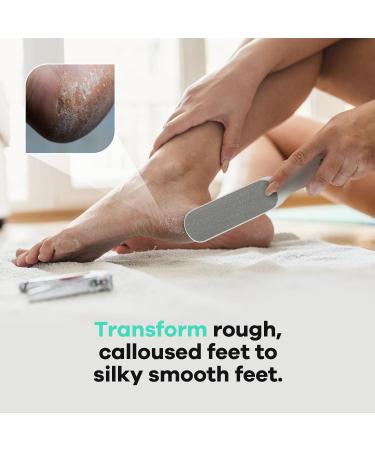 Dermasuri Double Sided Stainless Steel Foot File | Coarse & Fine Grit Callus Remover for Cracked Heels | Professional Foot Care Tool for Wet & Dry Feet - Buy Online on GoSupps.com