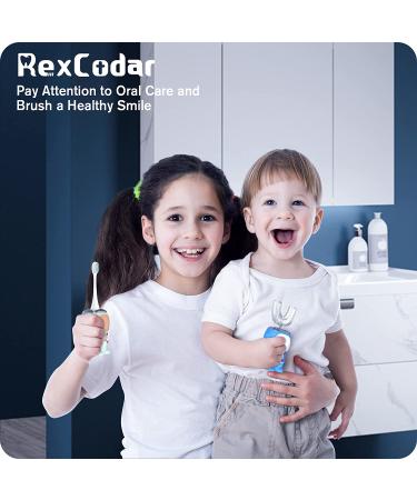 Kid's U-Shaped Electric Toothbrush IPX7 Waterproof | 5 Cleaning Modes | 60S Smart Reminder | Cartoon Astronaut Design | Blue (Ages 6-12) - Buy Online on GoSupps.com
