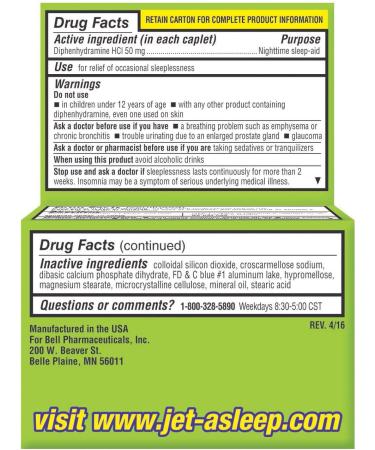 Jet-Asleep Double Strength Nighttime Sleep-Aid 100 Count - Deep Sleep Formula for Restful Nights - Buy Online on GoSupps.com