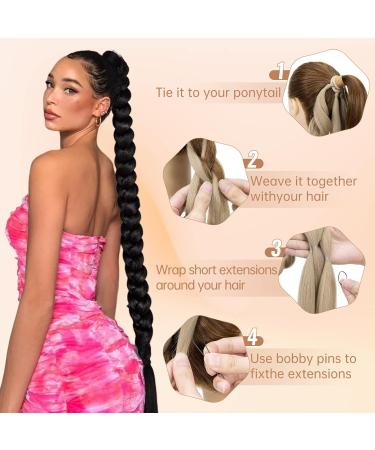 MY-LADY 34 Ash Blonde DIY Braided Ponytail Extension- Soft Synthetic Hairpiece - Buy Online on GoSupps.com