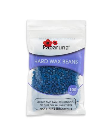 Paparuna hard wax beans Azulene chamomile 100 g bag wax warmer beans - for hair removal bikini/body/leg/back/face/breast face/eyebrow/nose/brazilian