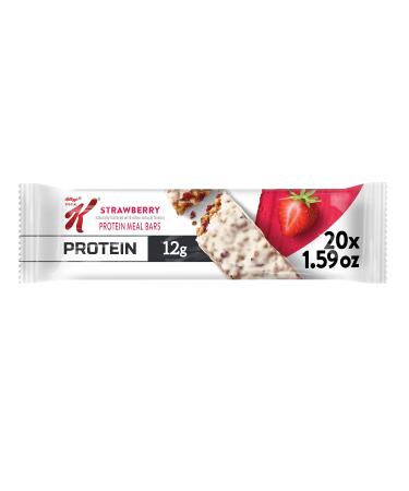 Kellogg's Special K Protein Bars, Meal Replacement, Protein Snacks, Strawberry, 20 Count (Pack of 1)