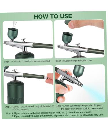 Airbrush Makeup Kit & Facial Moisturizer Portable Stainless Steel Nail Decorating Set for Flawless Results - Buy Online on GoSupps.com
